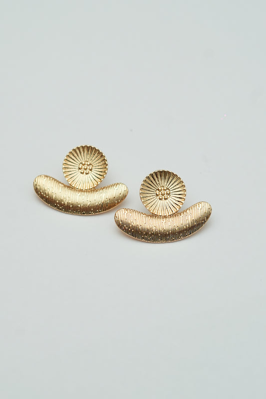 Statement Drop Gold Earrings
