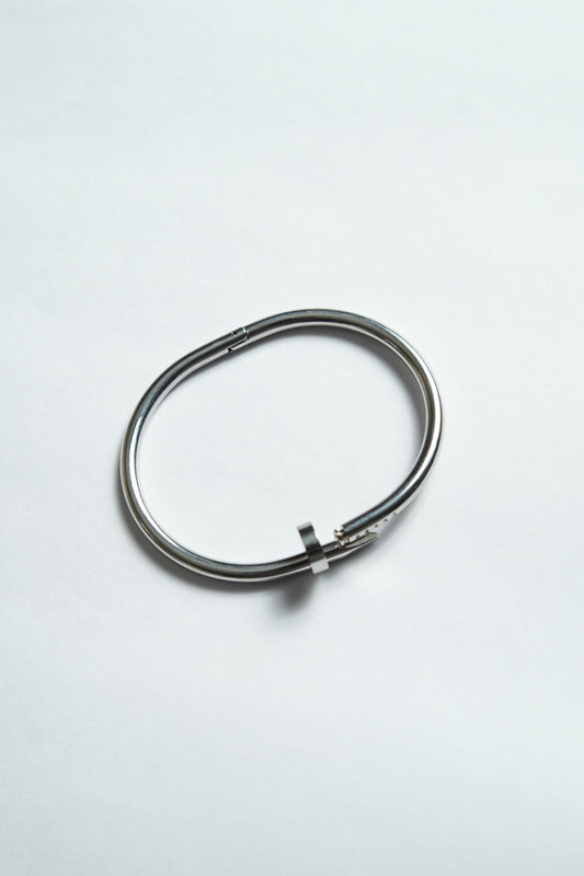 Trendy Silver Nail Bracelet